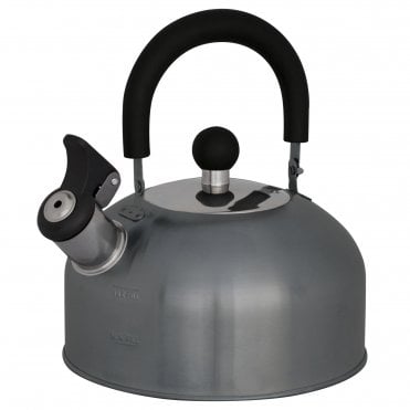 Mainstays Stainless Steel Whistling Tea Kettle - Black - 2.5 L